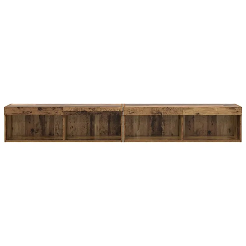 TV spintelių komplektas 2 pcs Senas medis 100 x 30 x 30 cm