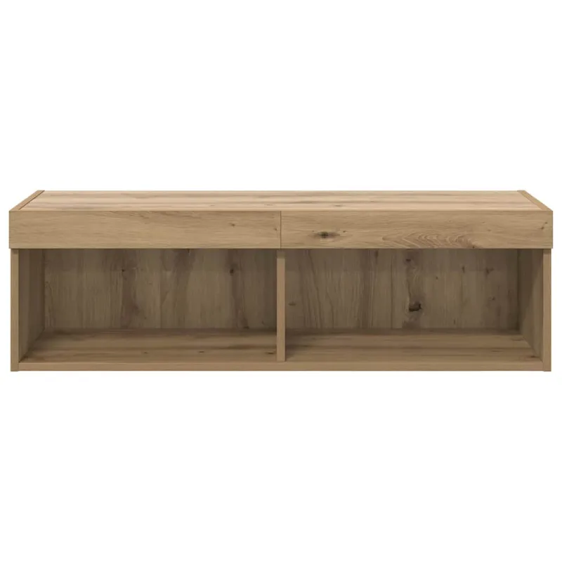 TV sieninė spintelė su LED Amatininkų ąžuolas 100 x 30 x 30 cm