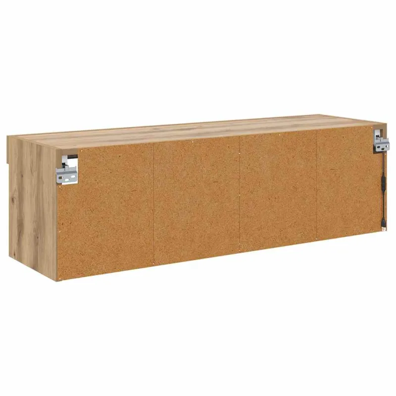 TV sieninė spintelė su LED Amatininkų ąžuolas 100 x 30 x 30 cm