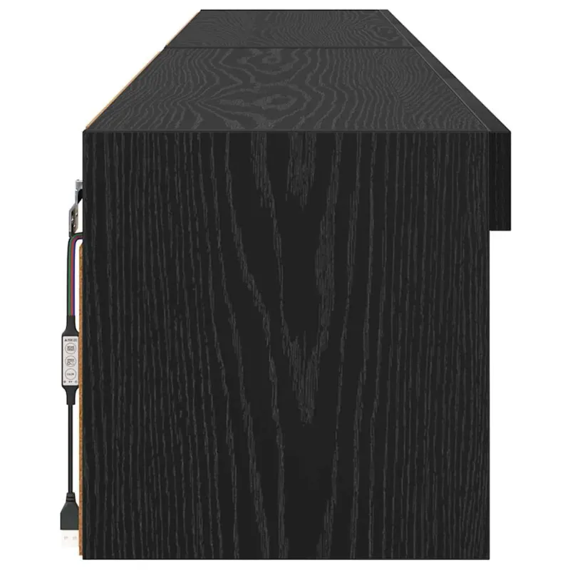 TV spintelių komplektas 2 pcs Juodas ąžuolas 100 x 30 x 30 cm