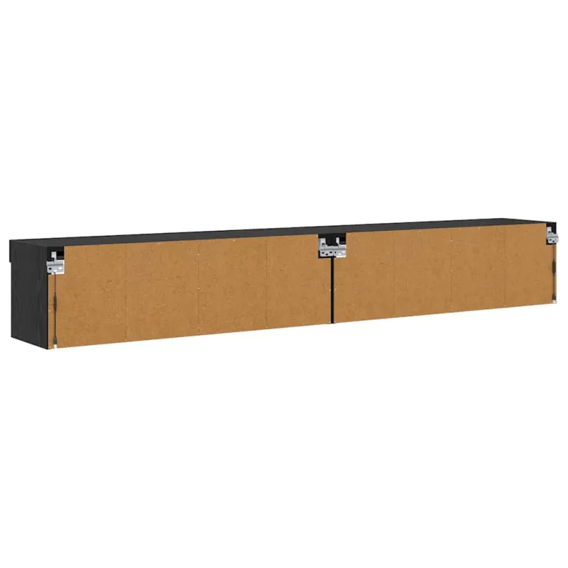 TV spintelių komplektas 2 pcs Juodas ąžuolas 100 x 30 x 30 cm