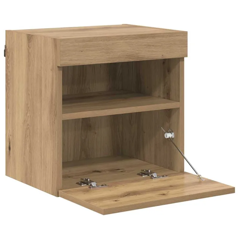 TV sieninė spintelė su LED Amatininkų ąžuolas 40 x 30 x 40 cm