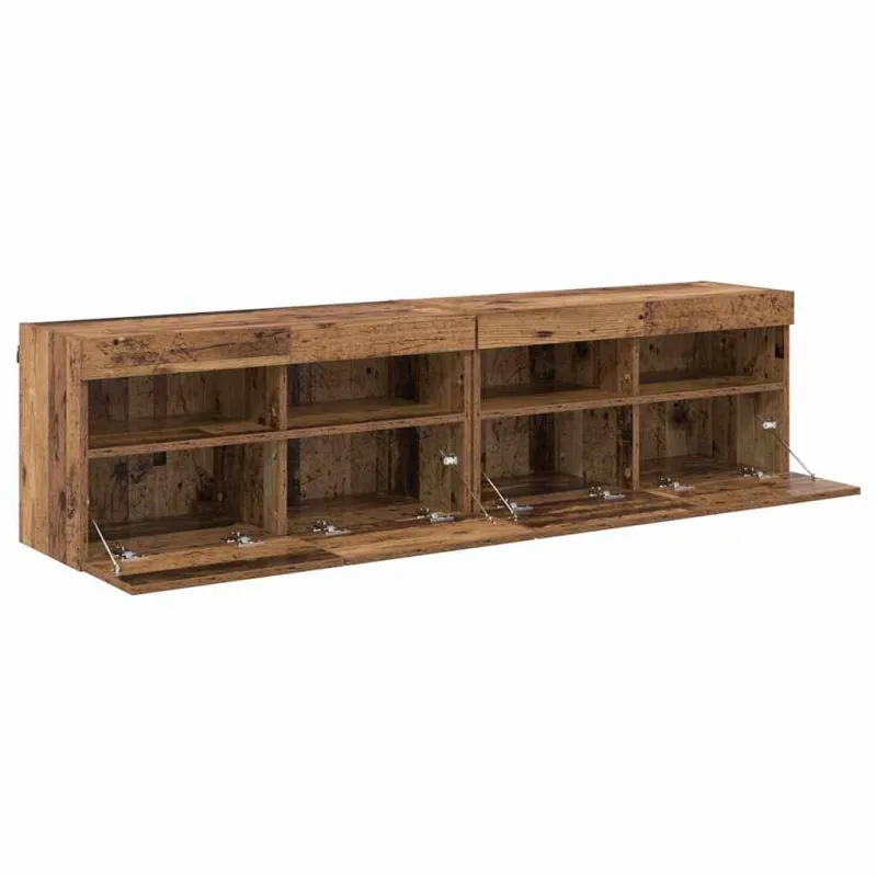 TV sieniniai spintelės 2 pcs Senovinis medis 80 x 30 x 40 cm