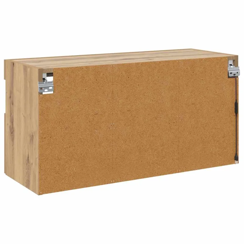 TV sieninė spintelė su LED Amatininkų ąžuolas 80 x 30 x 40 cm