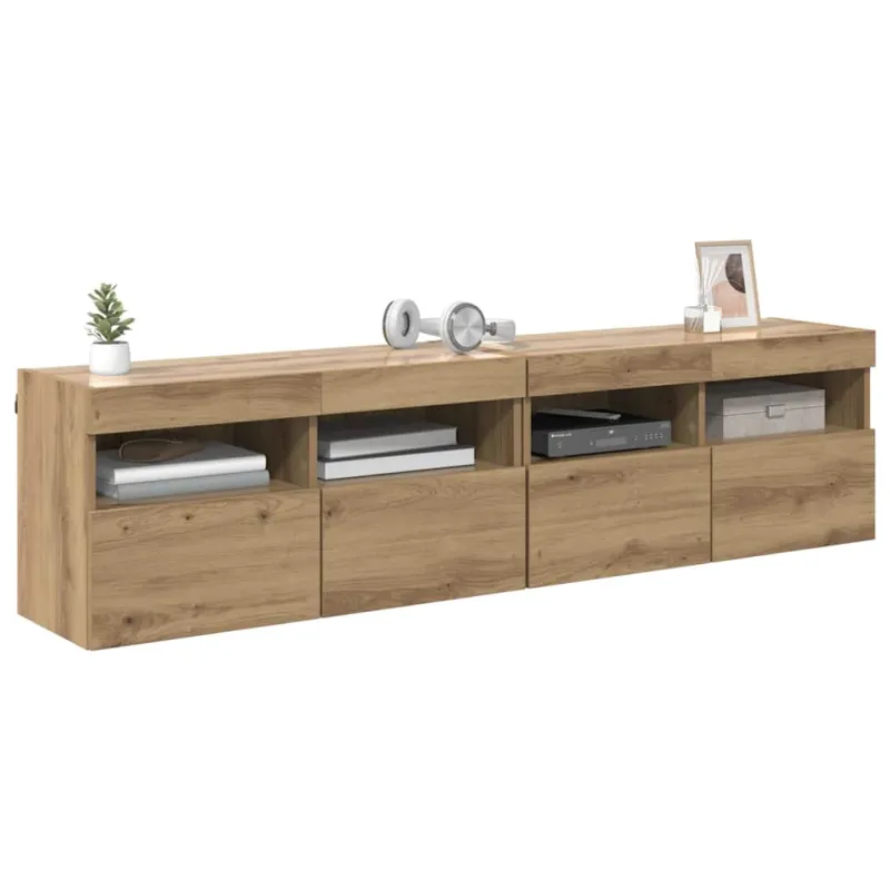 TV sieniniai spintelės 2 pcs Amatininkų ąžuolas 80 x 30 x 40 cm