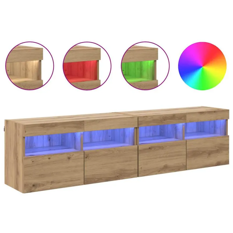 TV sieniniai spintelės 2 pcs Amatininkų ąžuolas 80 x 30 x 40 cm