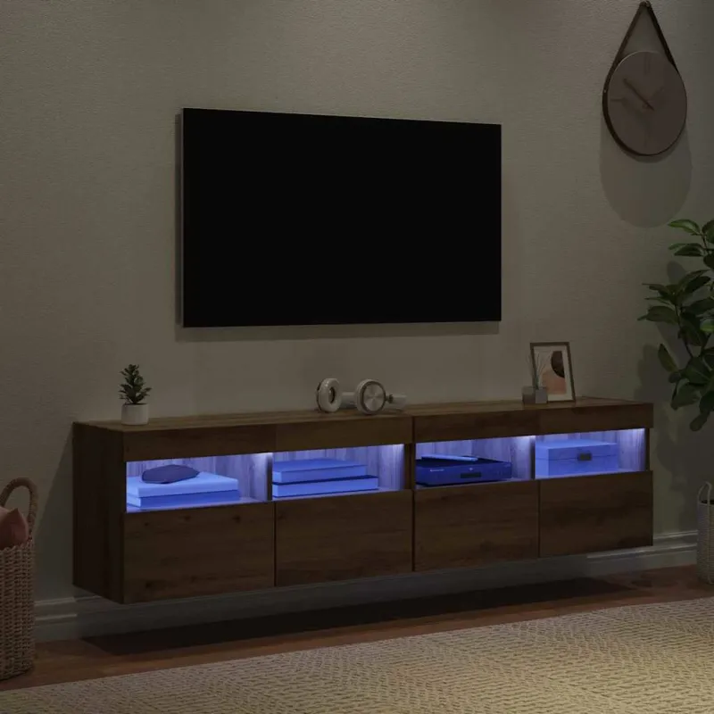 TV sieniniai spintelės 2 pcs Amatininkų ąžuolas 80 x 30 x 40 cm