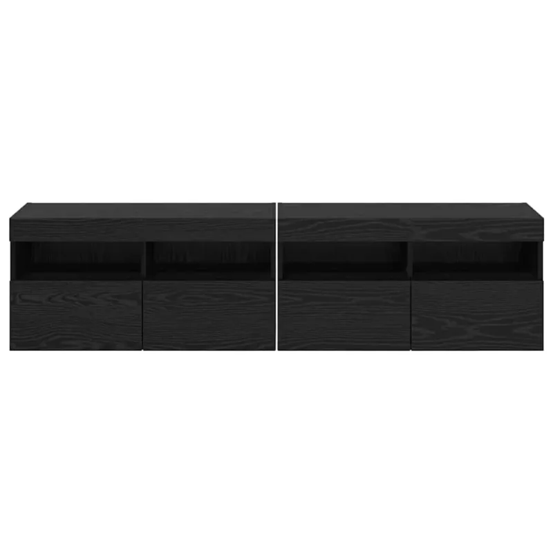 TV sieniniai spintelės 2 pcs Juodas ąžuolas 80 x 30 x 40 cm