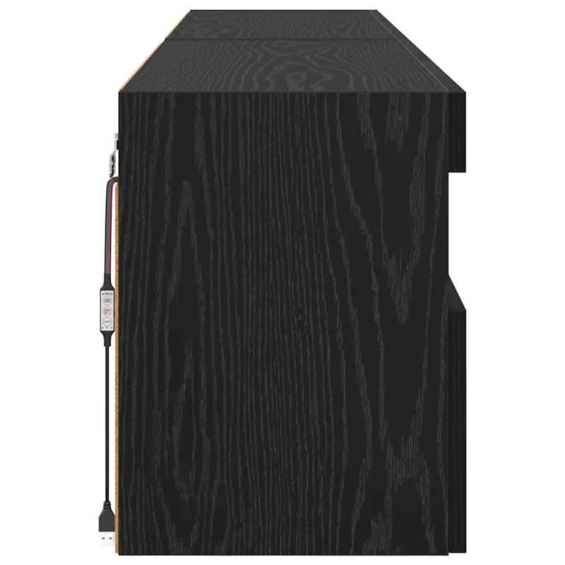 TV sieniniai spintelės 2 pcs Juodas ąžuolas 80 x 30 x 40 cm