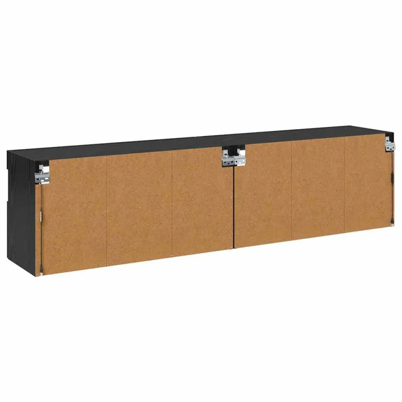TV sieniniai spintelės 2 pcs Juodas ąžuolas 80 x 30 x 40 cm