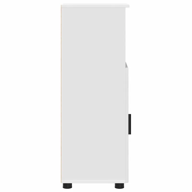 Vonios spintelė su saugykla su durimis Balta 30 x 35 x 95 cm