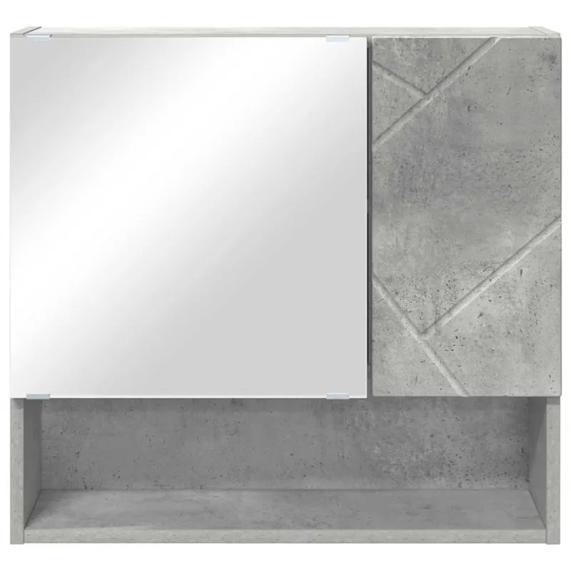 Veidrodžio spinta Betono pilka 59 x 17 x 55 cm Apdirbta mediena