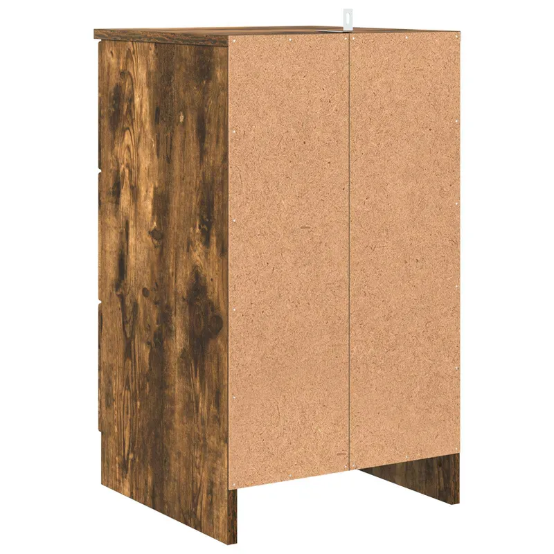 Šalia lovos spintelė su stalčių Dūminio ąžuolo 38 x 38 x 66 cm