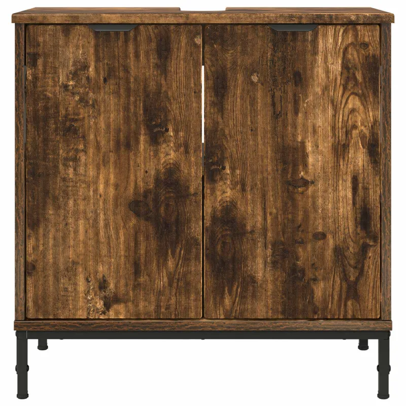 Vonios kriauklės spinta Rūkyta ąžuolas 60,5 x 33,5 x 61 cm