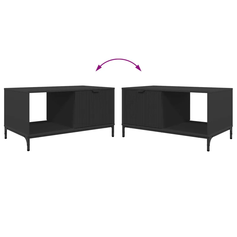 Kavos staliukas Juodas ąžuolas 90 x 49 x 46 cm Apdirbta mediena