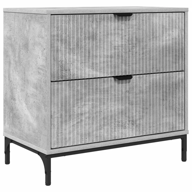 Naktinis staliukas su stalčių Betono pilka 63.5 x 36 x 61 cm