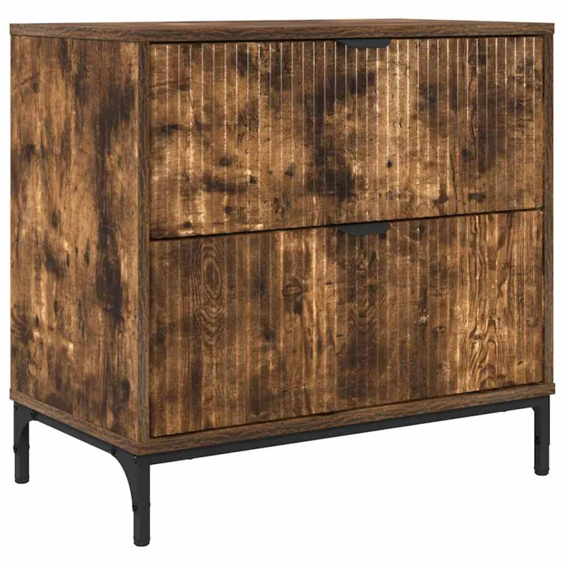Naktinis staliukas su stalčių Dūminio ąžuolo 63.5 x 36 x 61 cm