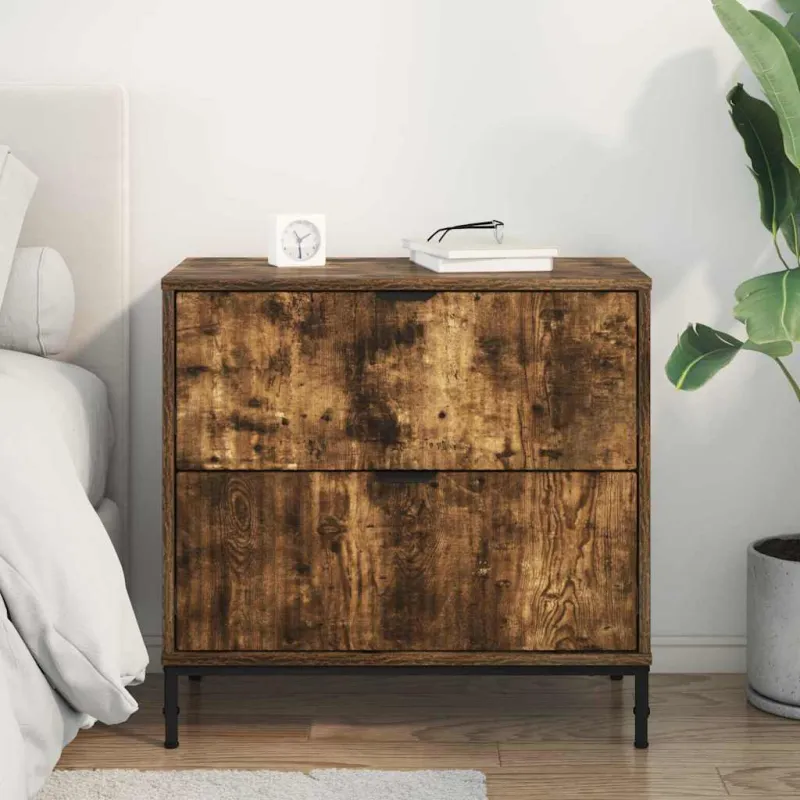 Naktinis staliukas su stalčių Dūminio ąžuolo 63.5 x 36 x 61 cm