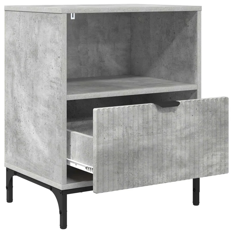 Šalia lovos spintelė 2 pcs Betono pilka 49 x 36 x 61 cm