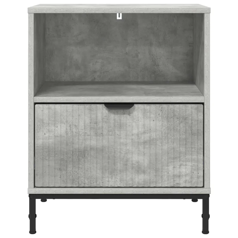 Šalia lovos spintelė 2 pcs Betono pilka 49 x 36 x 61 cm