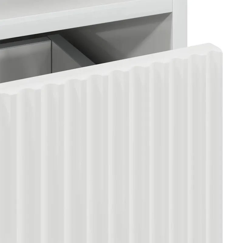 Šalia lovos spintelė Ypatingai blizgi balta 49 x 36 x 61 cm