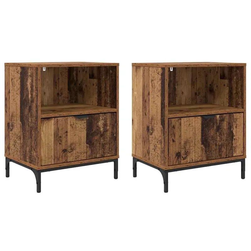 Šalia lovos spintelė 2 pcs Sena mediena 49 x 36 x 61 cm