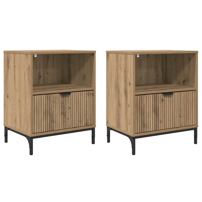 Šalia lovos spintelė 2 pcs artisano ąžuolo 49 x 36 x 61 cm