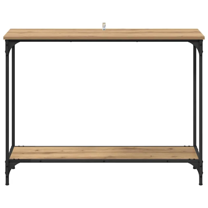 Konsolinis stalas su lentyna artisano ąžuolo 101 x 30.5 x 75 cm
