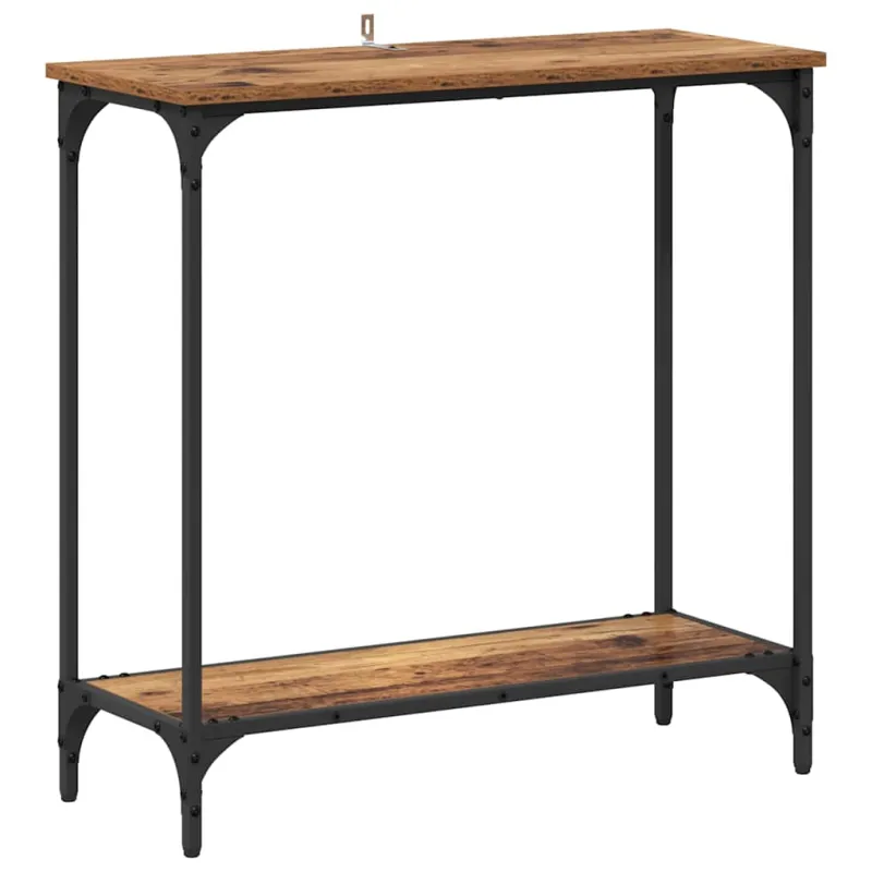 Konsolinis stalas su lentyna Sena mediena 75 x 30.5 x 75 cm