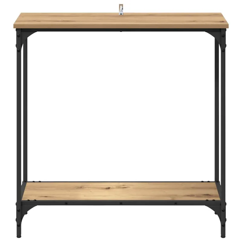Konsolinis stalas su lentyna artisano ąžuolo 75 x 30.5 x 75 cm