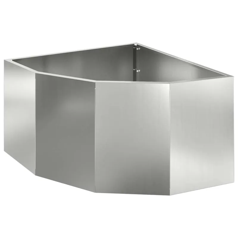Kampinė Vazonas Sidabro 60 x 60 x 35 cm Galvanizuotas plienas