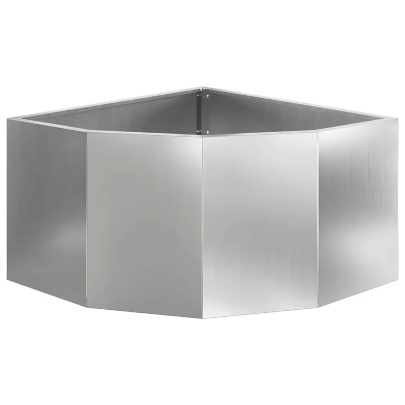 Kampinė Vazonas Sidabro 60 x 60 x 35 cm Galvanizuotas plienas