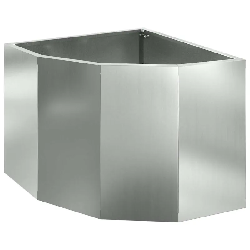 Kampinė Vazonas Sidabro 45 x 45 x 35 cm Galvanizuotas plienas