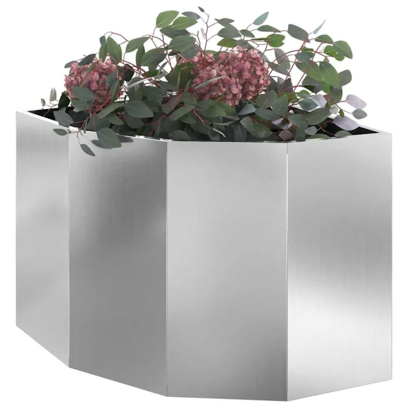 Kampinė Vazonas Sidabro 60 x 60 x 50 cm Galvanizuotas plienas