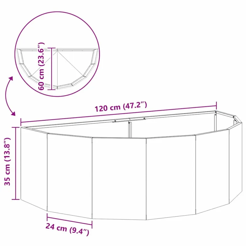 Lovelis Juoda 120 x 60 x 35 cm Plienas
