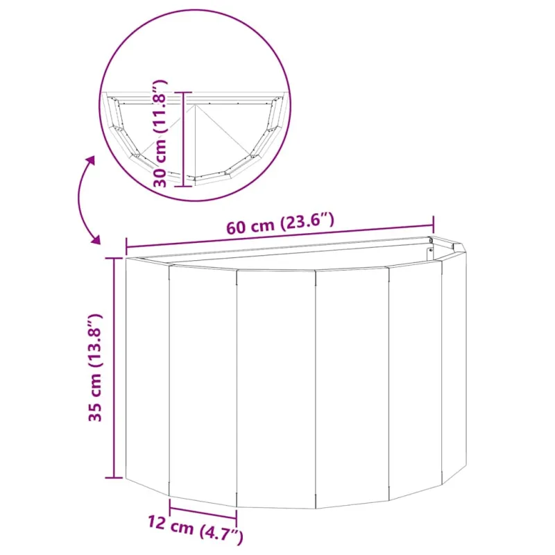 Lovelis Balta 60 x 30 x 35 cm Plienas