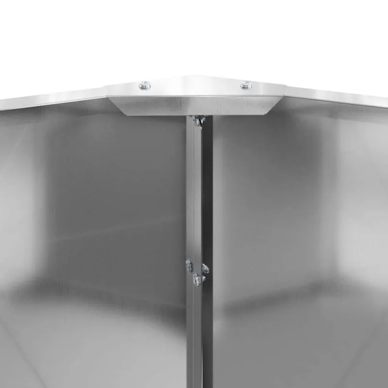 Lovelis Sidabro 60 x 60 x 35 cm Cinkuota plienas