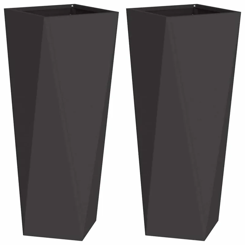 Lovelis 2 pcs Juoda 30 x 30 x 75 cm Plienas