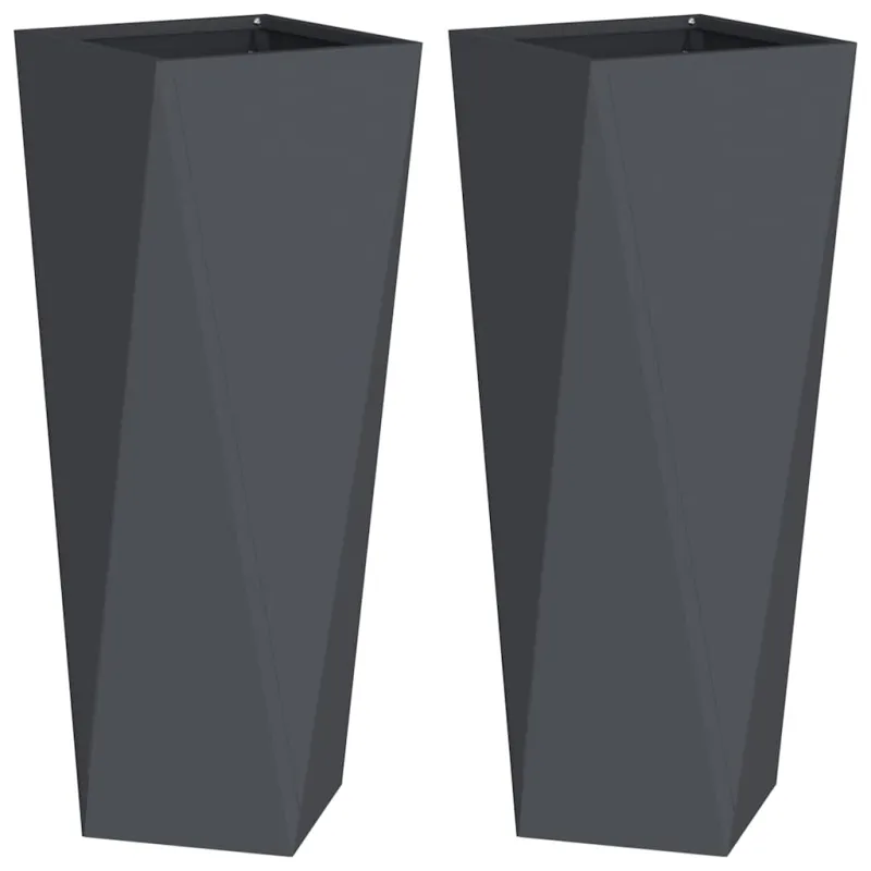 Lovelis 2 pcs Antracitas 30 x 30 x 75 cm Plienas