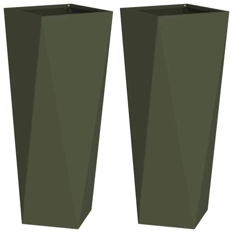 Lovelis 2 pcs Alyvuogių žalia 30 x 30 x 75 cm Plienas