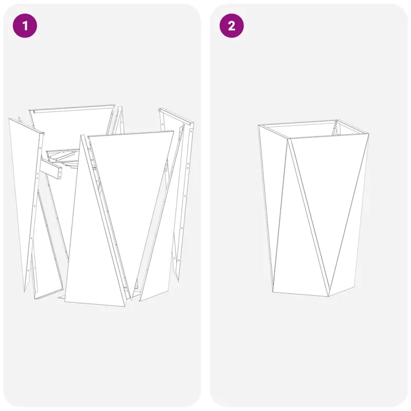 Lovelis Juoda 40 x 40 x 75 cm Plienas