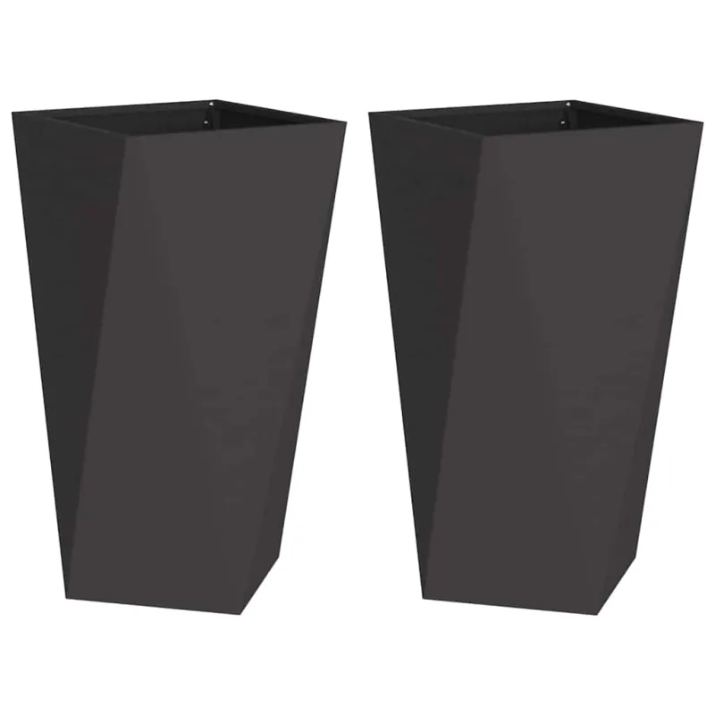 Lovelis 2 pcs Juoda 40 x 40 x 75 cm Plienas