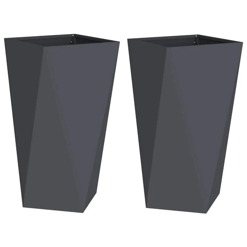 Lovelis 2 pcs Antracitas 40 x 40 x 75 cm Plienas