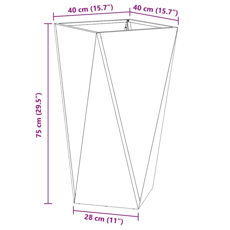 Lovelis 2 pcs Antracitas 40 x 40 x 75 cm Plienas