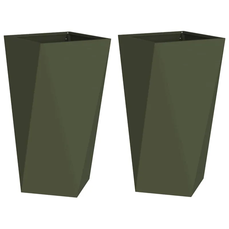 Lovelis 2 pcs Alyvuogių žalia 40 x 40 x 75 cm Plienas