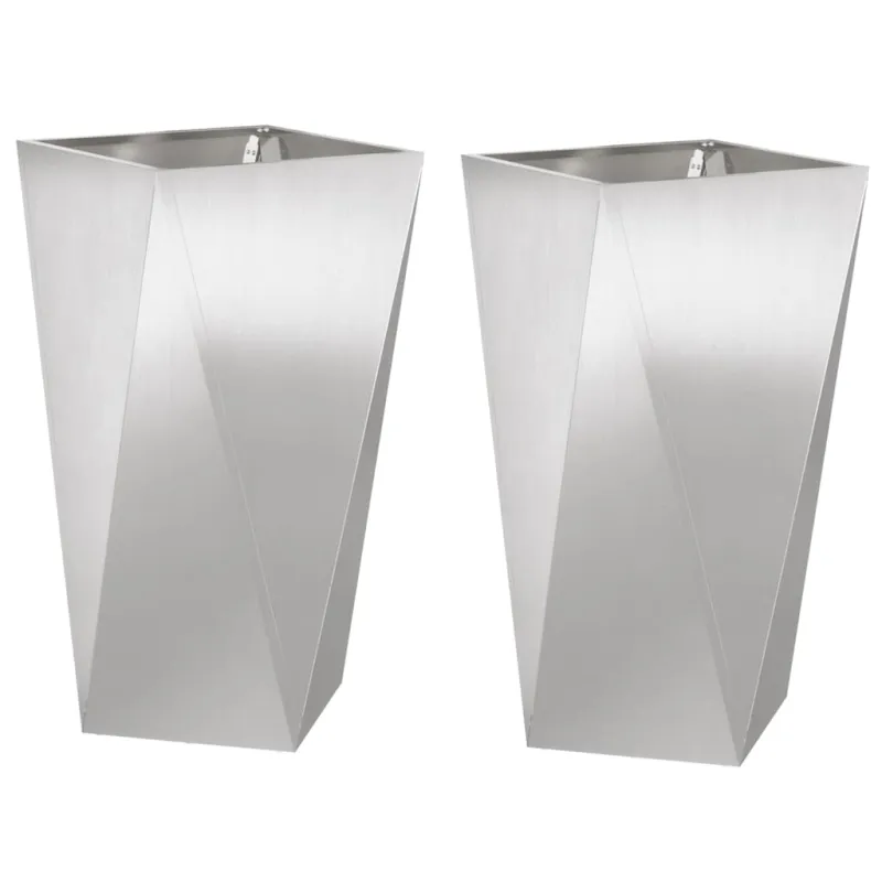 Lovelis 2 pcs Sidabro 40 x 40 x 75 cm Nerūdijantis Plienas