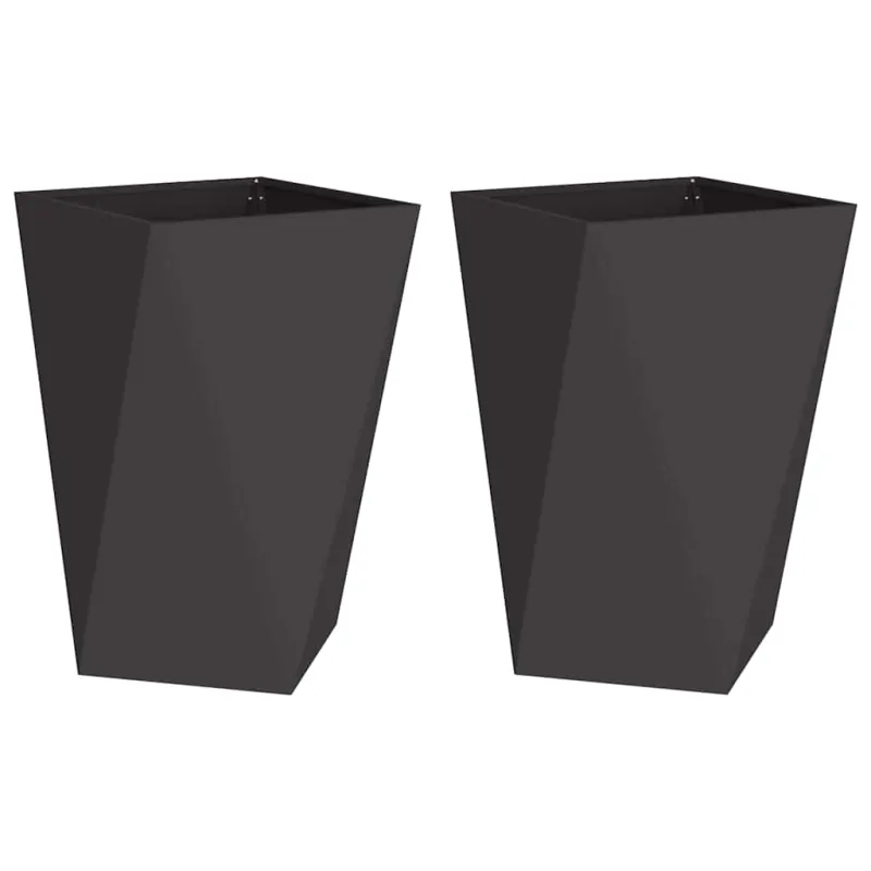 Lovelis 2 pcs Juoda 50 x 50 x 75 cm Plienas
