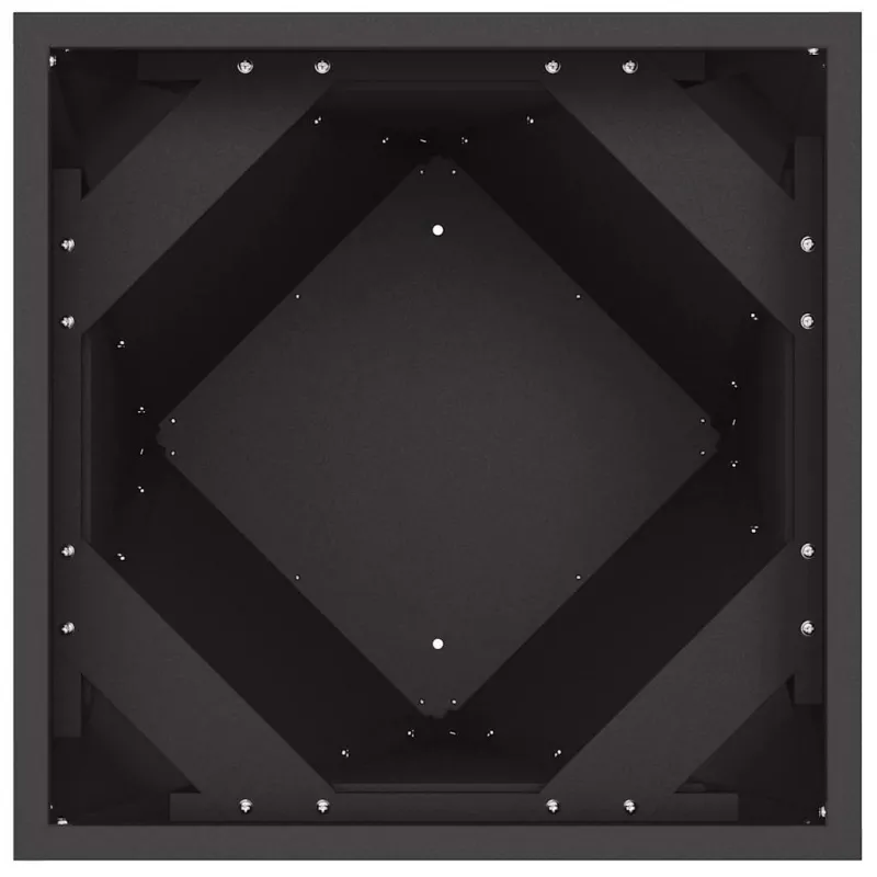 Lovelis 2 pcs Juoda 50 x 50 x 75 cm Plienas