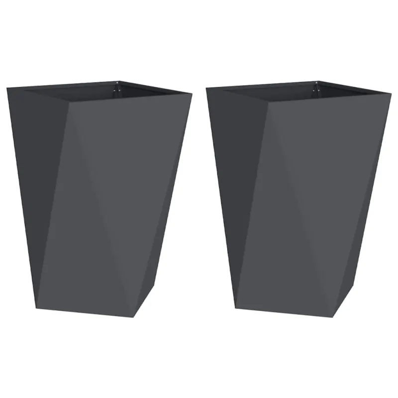 Lovelis 2 pcs Antracitas 50 x 50 x 75 cm Plienas