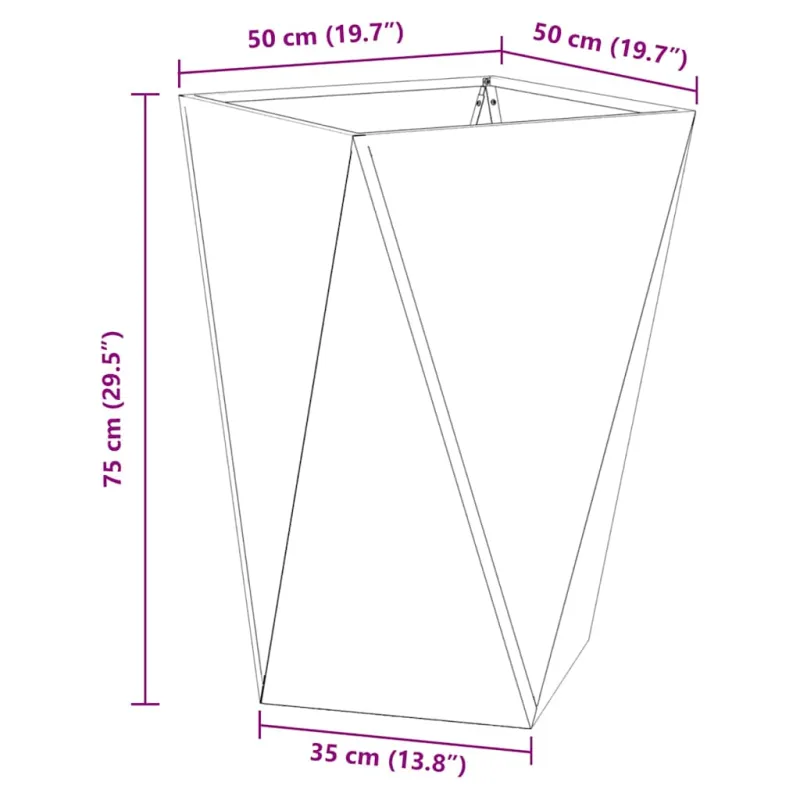 Lovelis 2 pcs Antracitas 50 x 50 x 75 cm Plienas